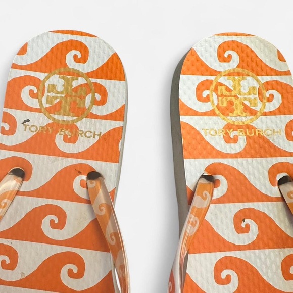 Tory burch orange flip flops - Picture 7 of 7